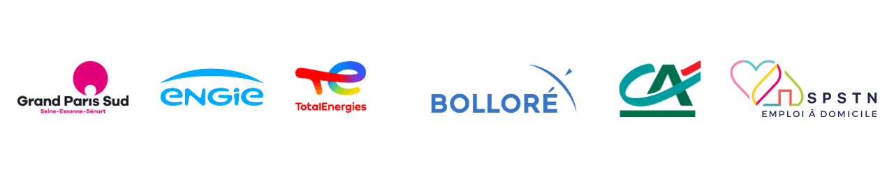 Logos engie bolloré spstn grand paris sud TotalEnergies Credit agricole