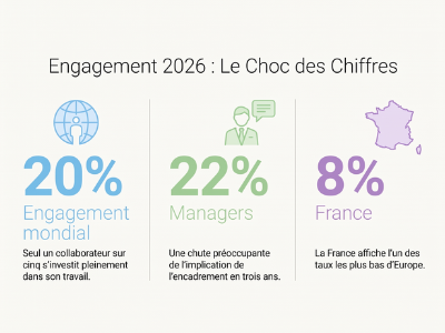 Infographie sur l'engagement des collaborateurs