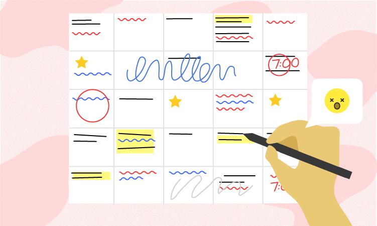 calendrier avec organisation maman gestion entreprise