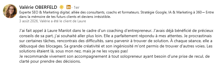 copie écran avis linkedin